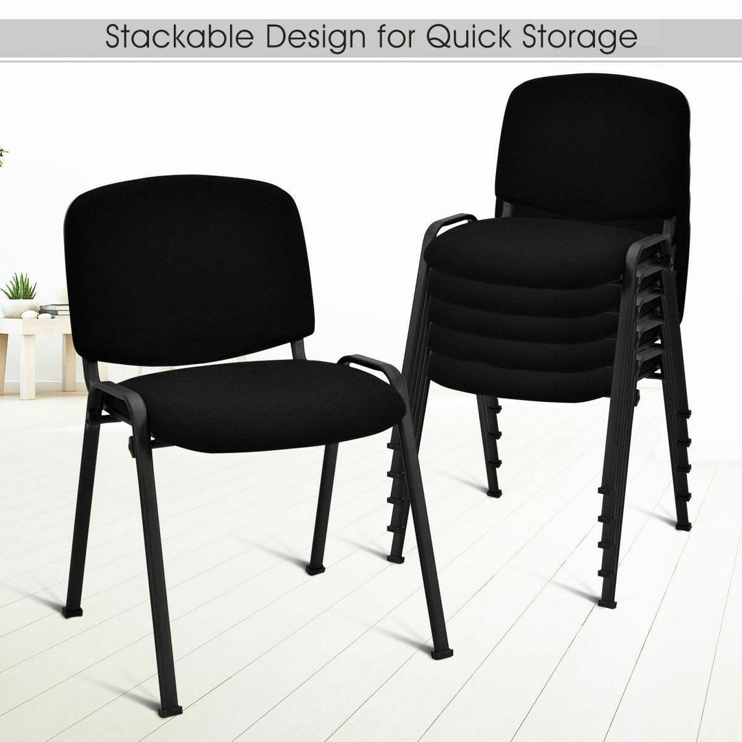 Set of 5 Stackable Mid Back Conference Guest Reception Chair Office Home Image 5