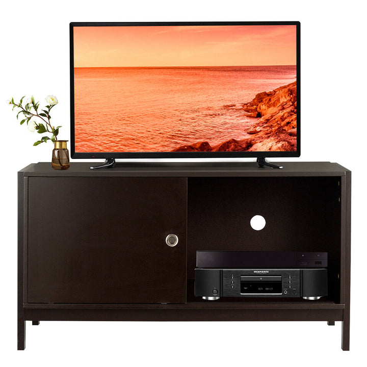 TV Stand Modern Entertainment Cabinet for TVs up To 50 with Sliding Doors Image 8