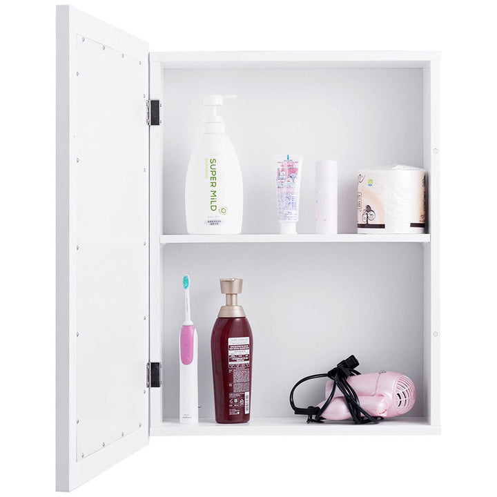 Bathroom Mirror Cabinet Wall Mounted Kitchen Medicine Storage Adjustable Shelf Image 7