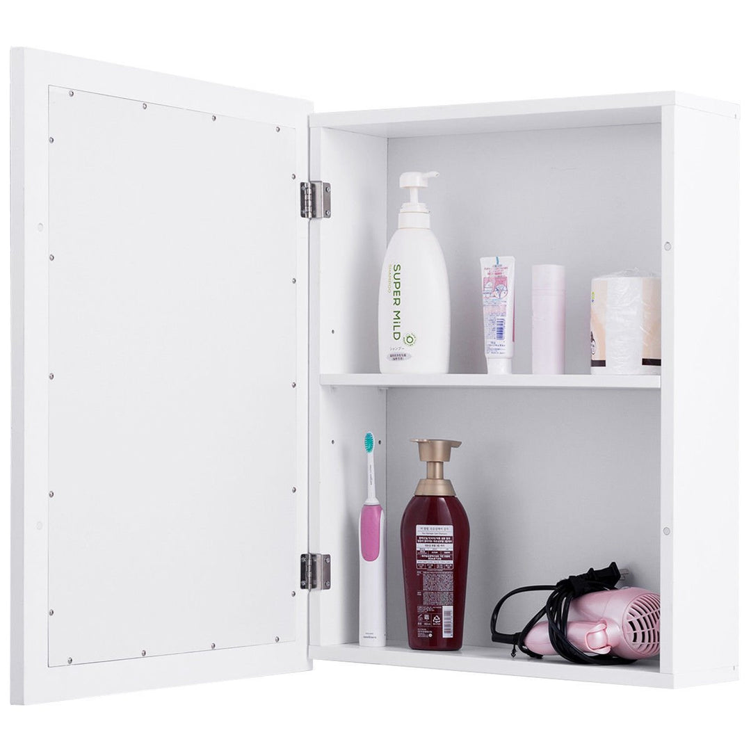 Bathroom Mirror Cabinet Wall Mounted Kitchen Medicine Storage Adjustable Shelf Image 10