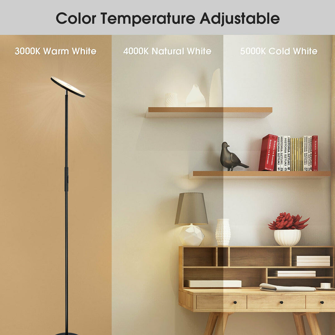 Standing Sky LED Light Modern Dimmable Torchiere Touch Control Bedroom Office Image 3