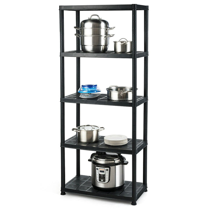 5-Tier Storage Shelving Freestanding Heavy Duty Rack,36"L X 18"W X 73"H,Black Image 10