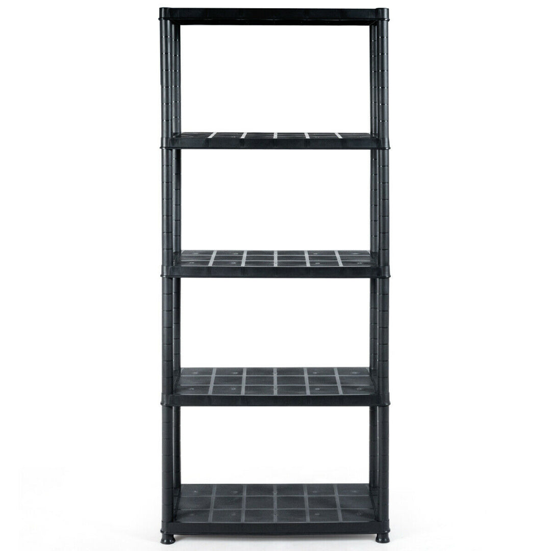 5-Tier Storage Shelving Freestanding Heavy Duty Rack,28"XL X 15"W X 67"H,Black Image 10