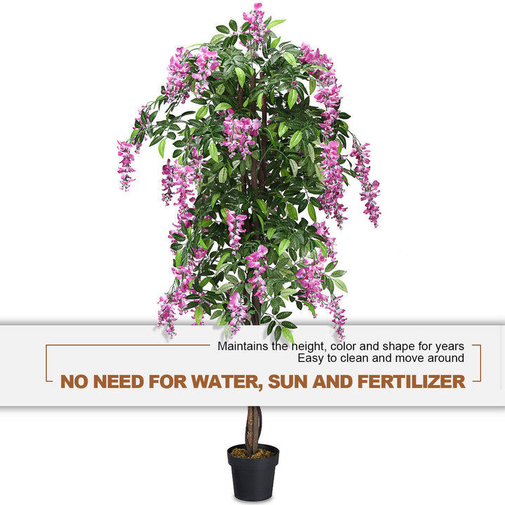 Artificial Wistera Silk Tree Pink Flower 6 Feet Home Holiday Decor Image 5