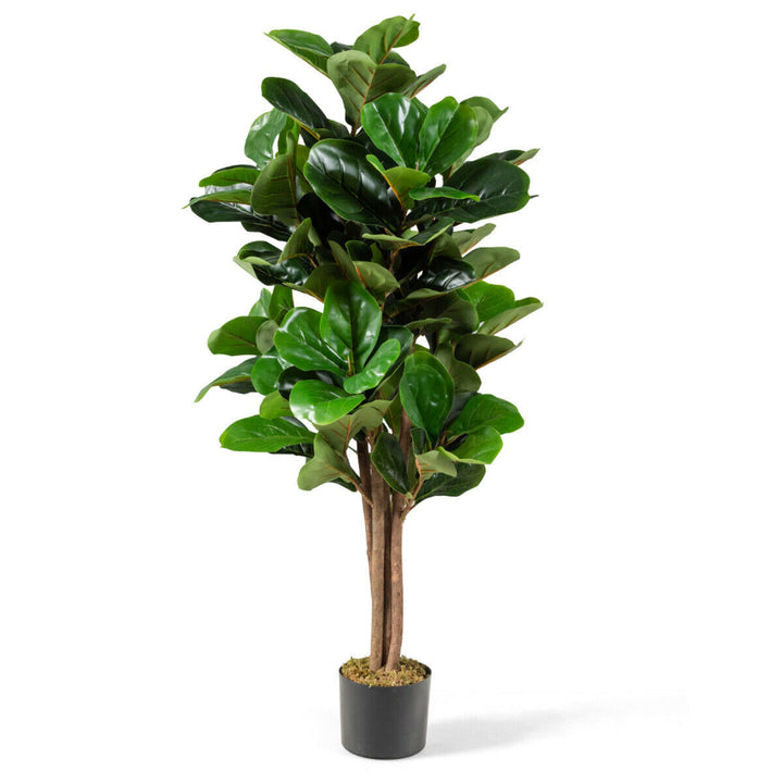 5Ft Fiddle Leaf Fig Tree Artificial Greenery Plant Home Office Decoration Image 4