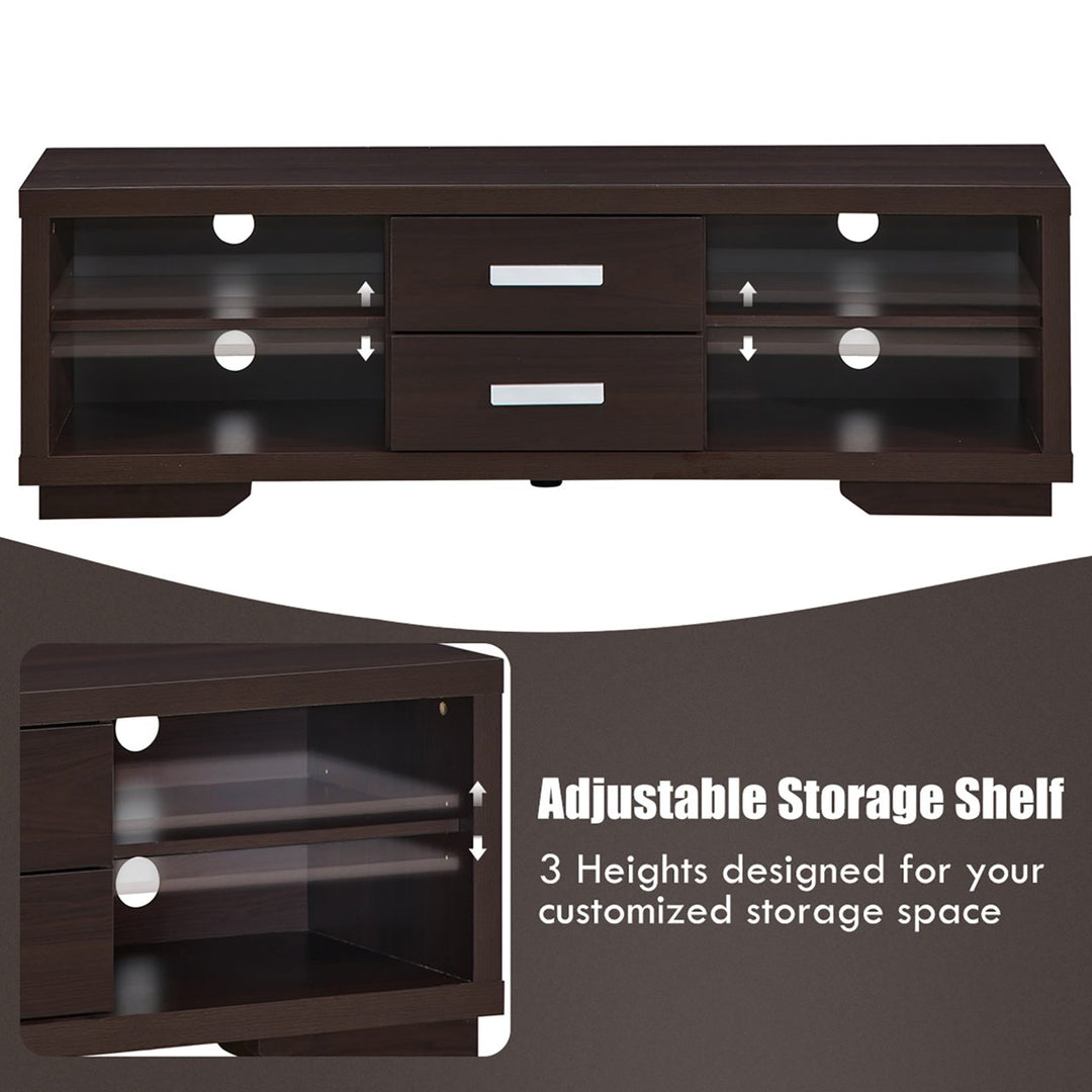 TV Stand Entertainment Center Hold up to 65 TV with Storage Shelves and Drawers Image 7