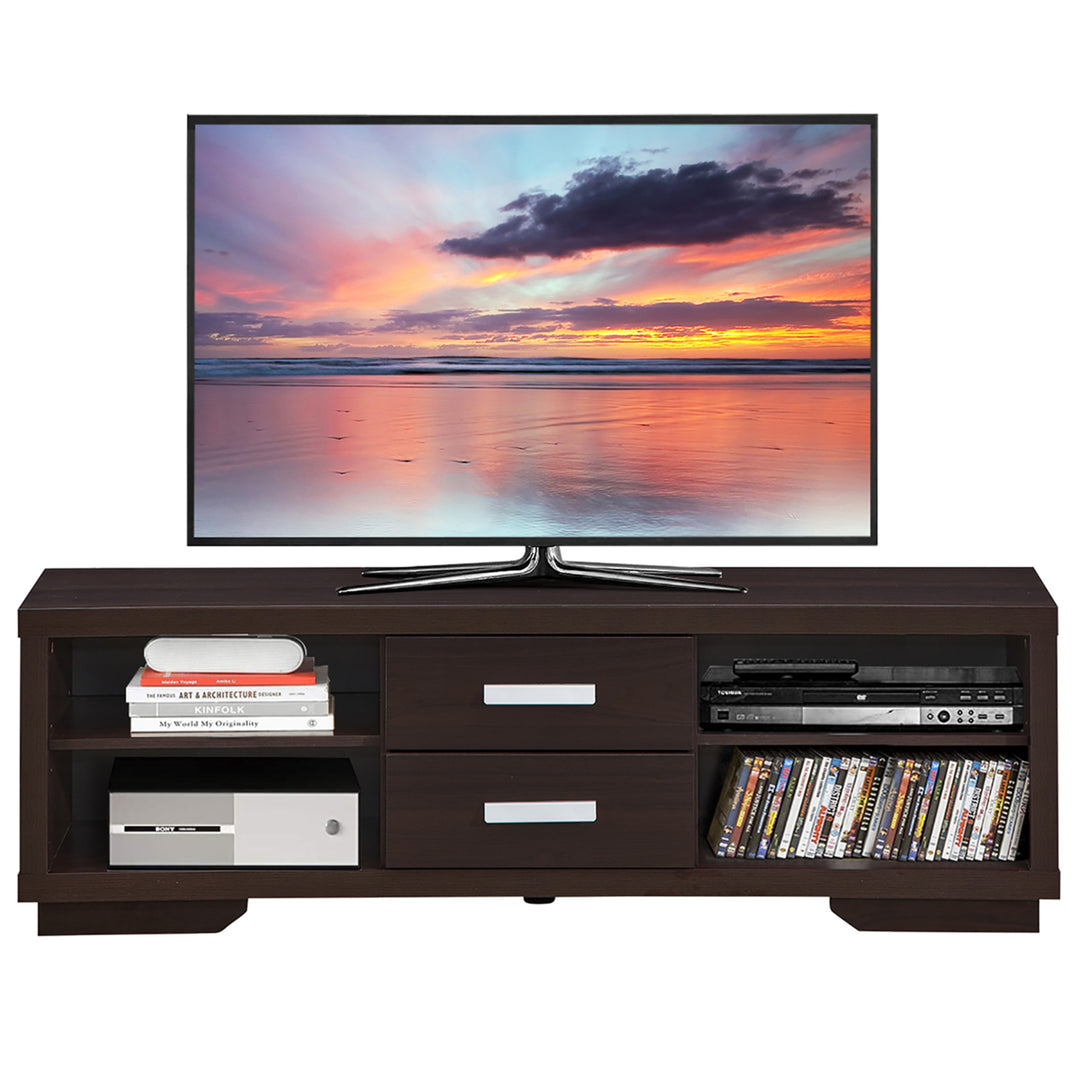 TV Stand Entertainment Center Hold up to 65 TV with Storage Shelves and Drawers Image 8