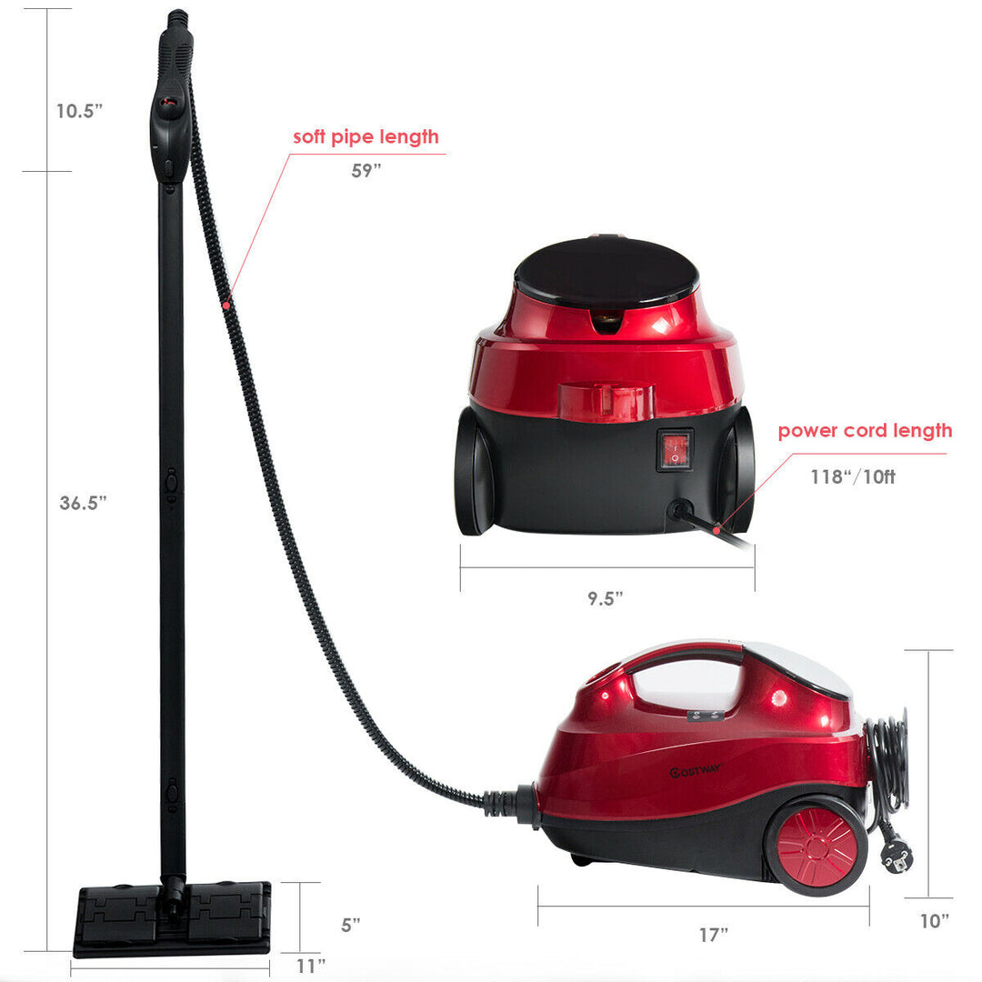 2000W Heavy Duty Steam Cleaner Mop Multi-Purpose W/19 Accessories 4.0 Bar 1.5L Image 9