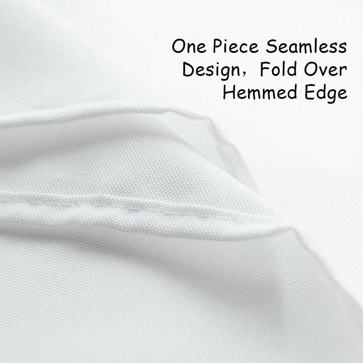 10 pcs 120 Round Tablecloth Polyester For Home Wedding Restaurant Party White Image 7