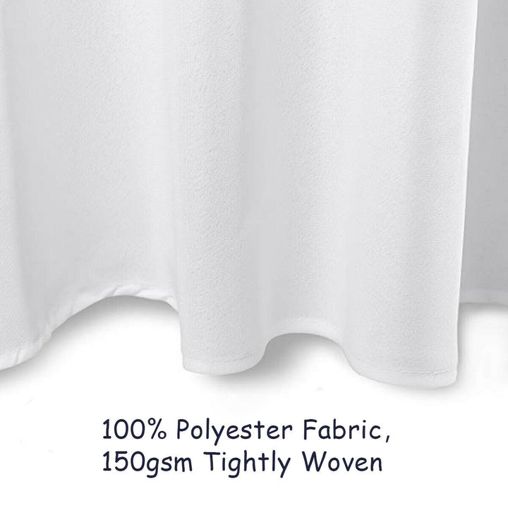 10 pcs 120 Round Tablecloth Polyester For Home Wedding Restaurant Party White Image 8