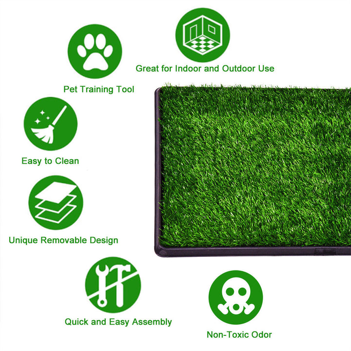 30x20 Puppy Pet Potty Training Pee Indoor Toilet Dog Grass Pad Mat Turf Patch Image 8