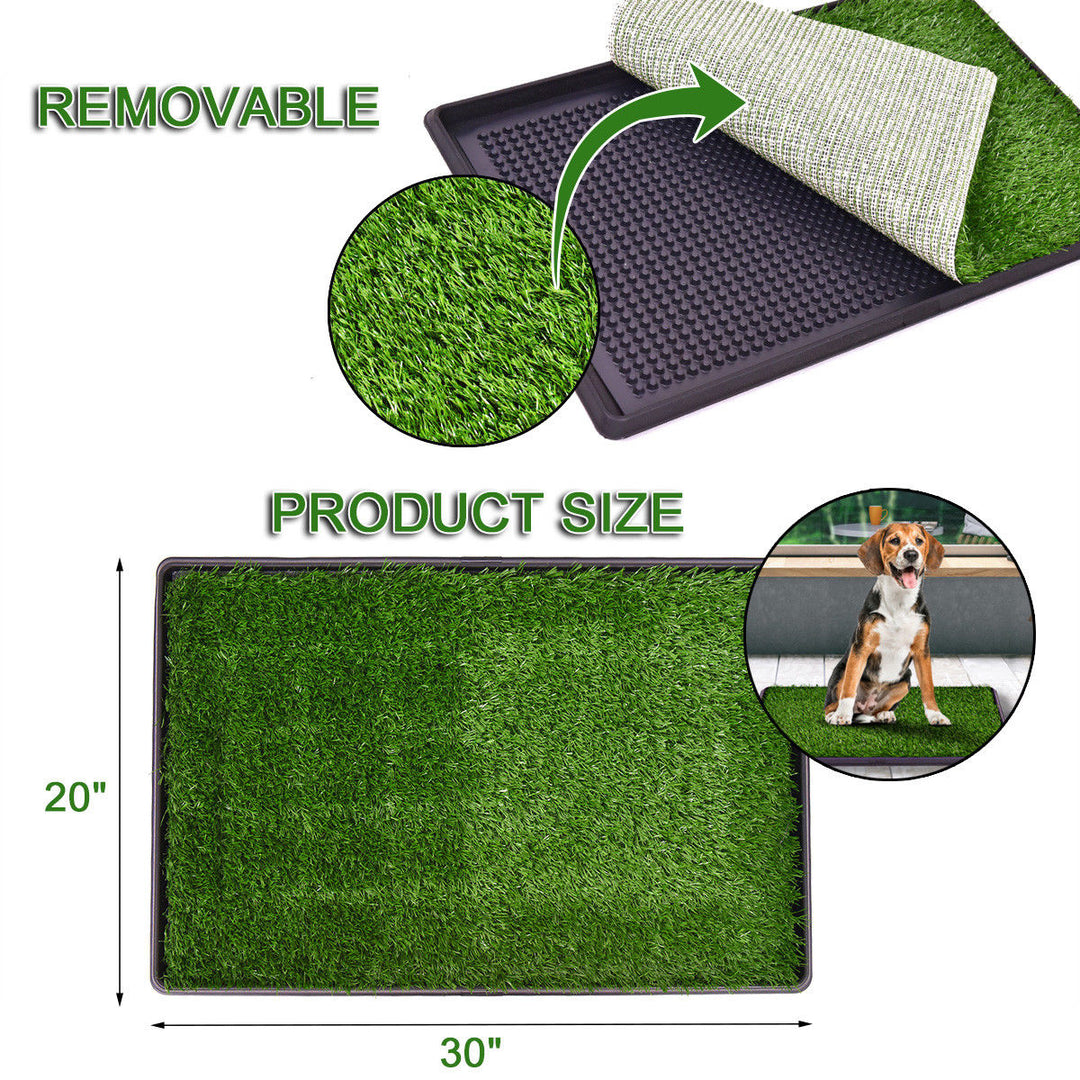 30x20 Puppy Pet Potty Training Pee Indoor Toilet Dog Grass Pad Mat Turf Patch Image 10