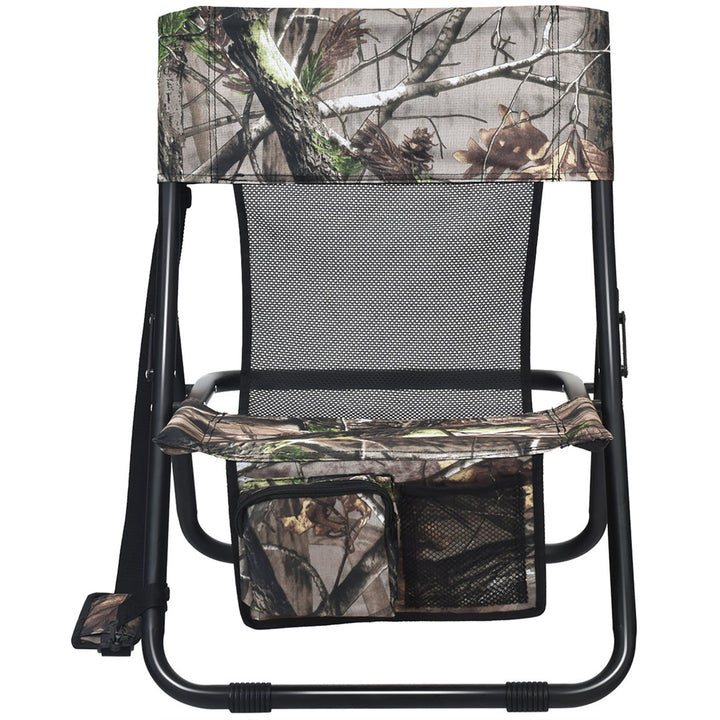 Folding Hunting Chair Portable Outdoor Camping Woodland Camouflage Hunting Seat Image 9