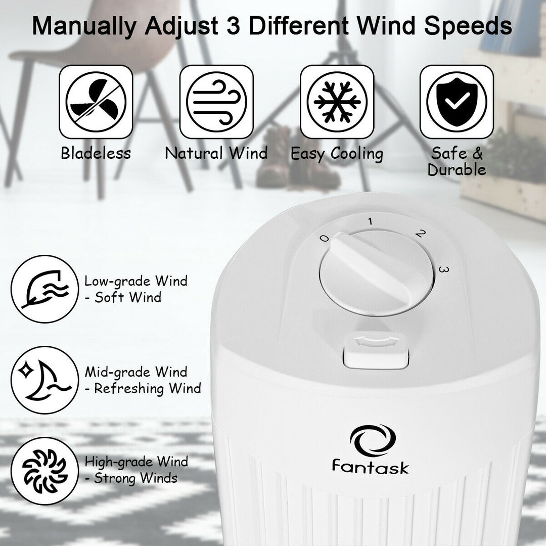 28 Portable Oscillating Tower Fan w/ 3 Speed Low Noise Home Office White Image 5