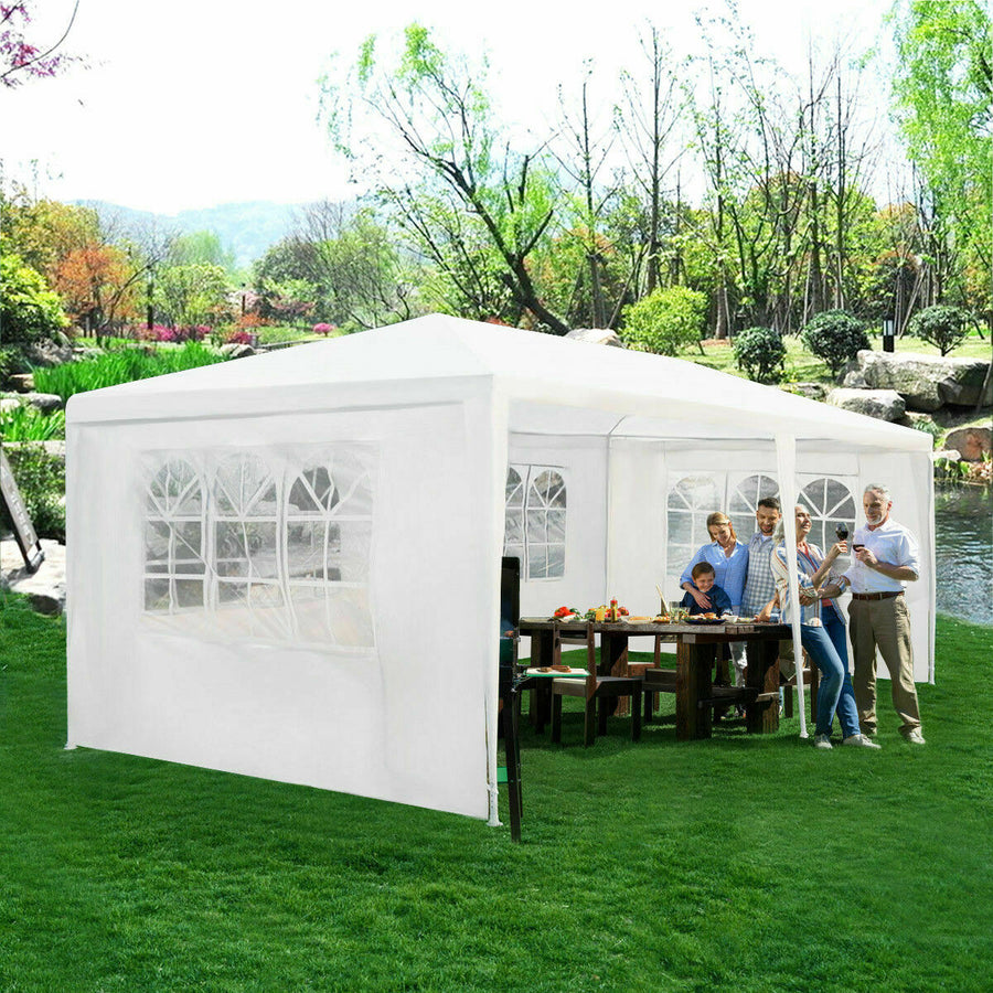 Outdoor 10x20 Canopy Tent Heavy Duty Wedding Party Tent W/4 Sidewalls and Window Image 1