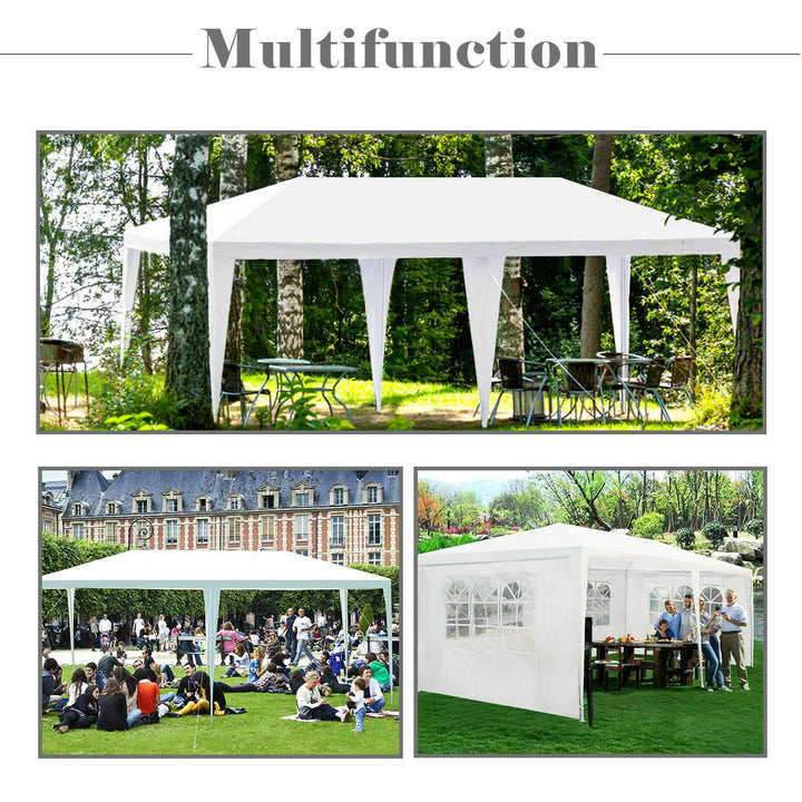 Outdoor 10x20 Canopy Tent Heavy Duty Wedding Party Tent W/4 Sidewalls and Window Image 3