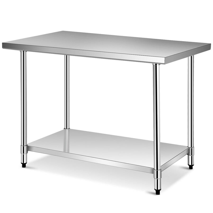 30 x 48 Stainless Steel Food Prep and Work Table Commercial Kitchen Table Silver Image 1