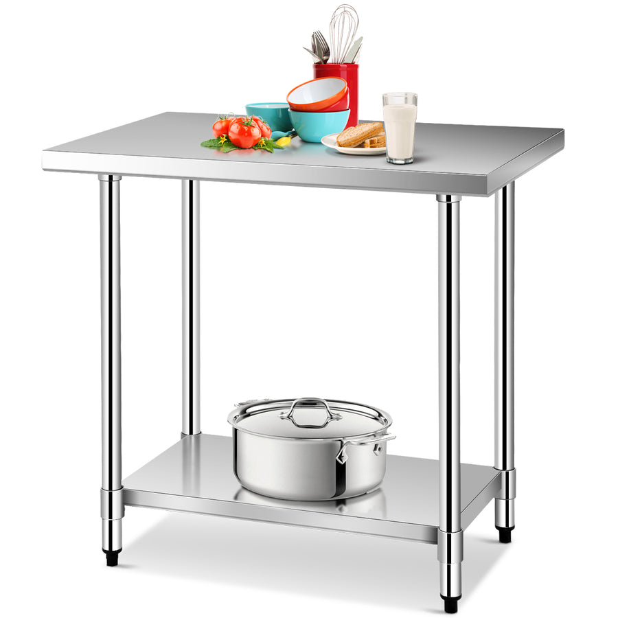 24 x 36 Stainless Steel Food Prep and Work Table Commercial Kitchen Worktable Image 1