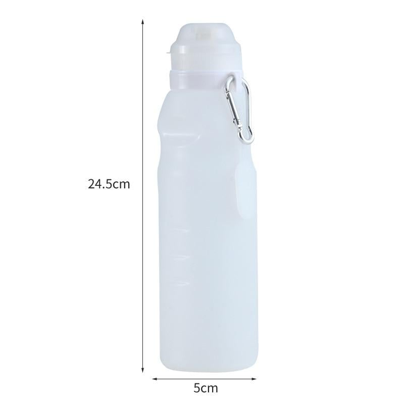 600ml Silicone Folding Water Bottle Outdoor Sports Supplies Portable Convenient Travel Anti Scalding Insulated Image 8