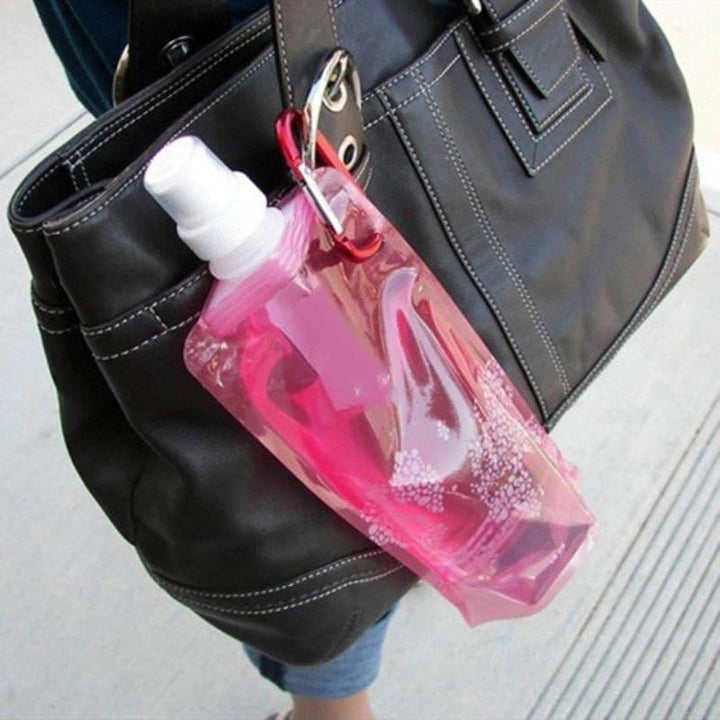 Foldable Water Bottle Bags 480ML Environmental Protection Outdoor Sports For Hiking Camping 2-packs Image 3