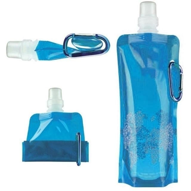 Foldable Water Bottle Bags 480ML Environmental Protection Outdoor Sports For Hiking Camping 2-packs Image 8