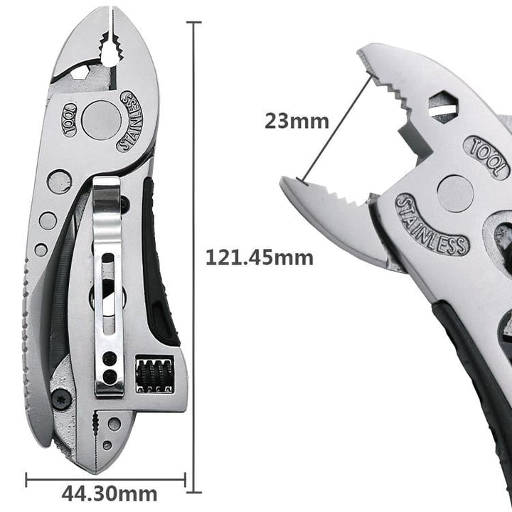 Pocket Knife Screwdriver Set Kit Adjustable Wrench Jaw Spanner Repair Survival Hand Multi Tools Mini DTTT Image 7