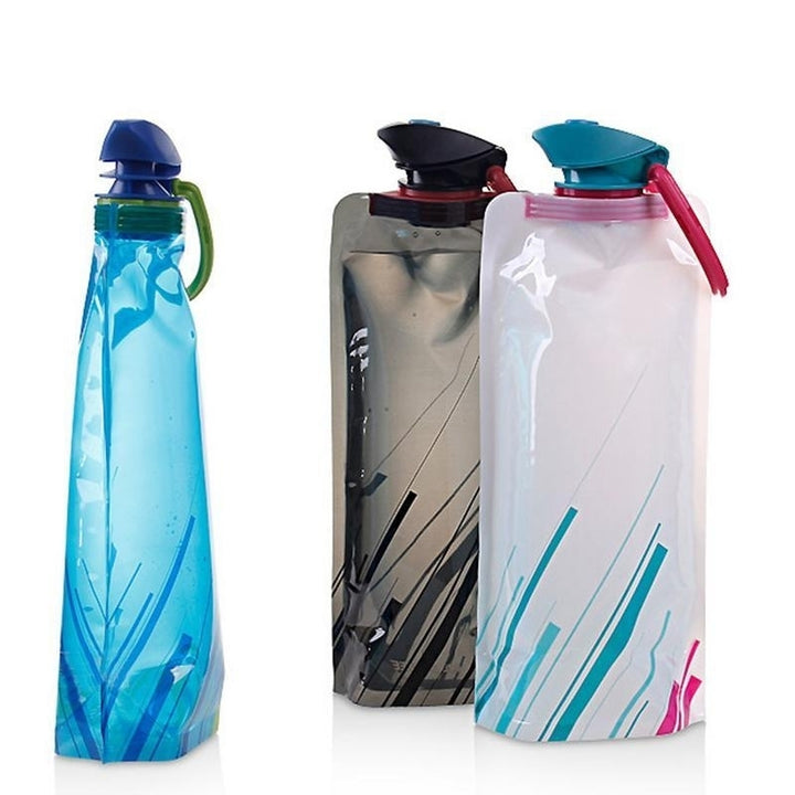 Reusable Sports Travel Portable Collapsible Folding Drink Water Bottle 700mL Image 6