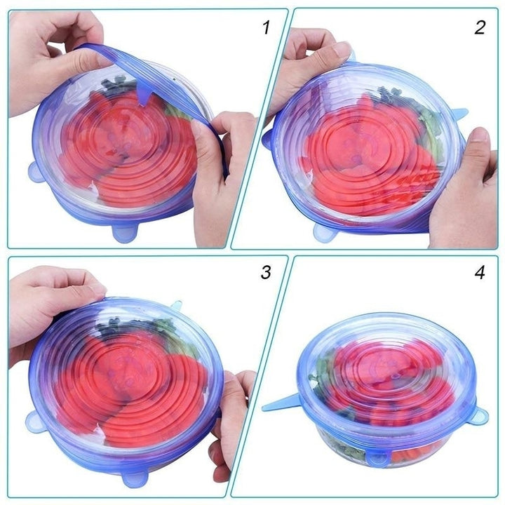 Silicone Cookware Stretch Cover For Container Food Wrap Bowl Pot Keeping Fresh Seal Lid 12pcs Image 3