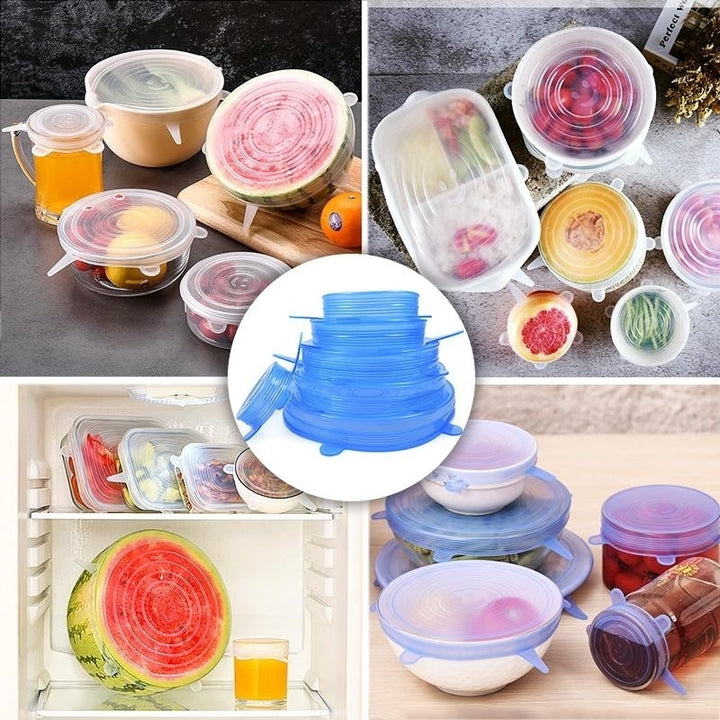 Silicone Cookware Stretch Cover For Container Food Wrap Bowl Pot Keeping Fresh Seal Lid 12pcs Image 5