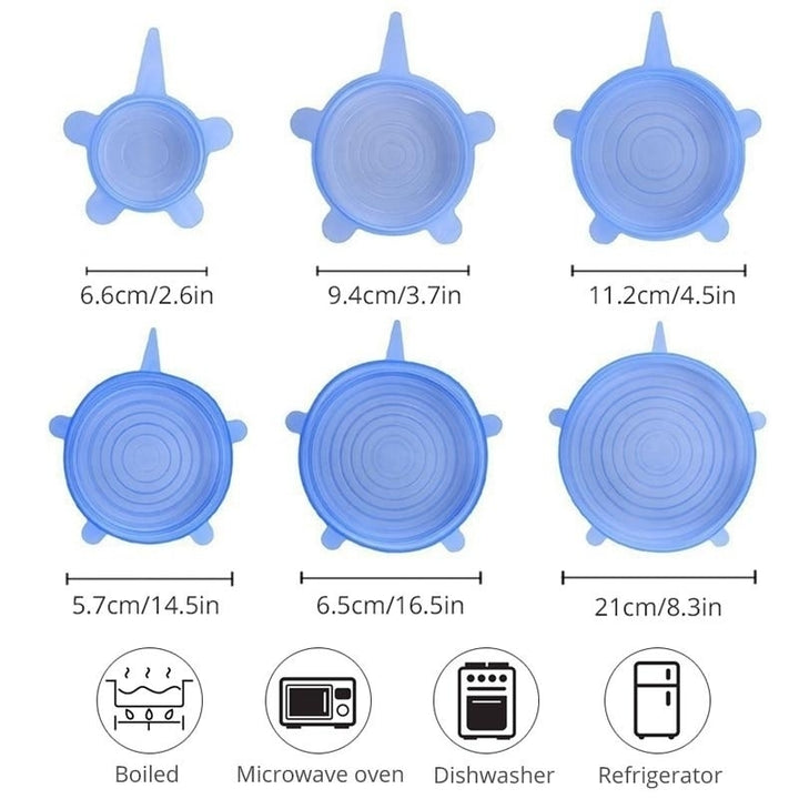 Silicone Cookware Stretch Cover For Container Food Wrap Bowl Pot Keeping Fresh Seal Lid 12pcs Image 6