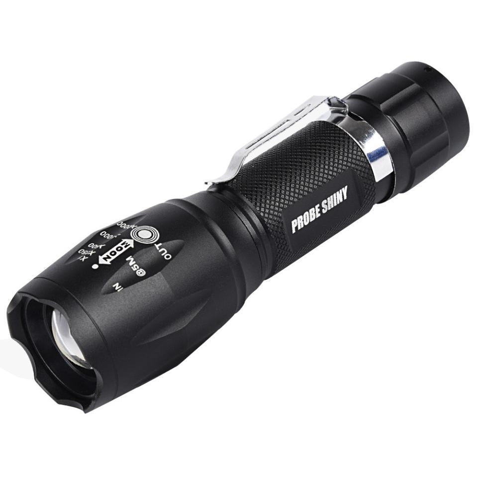 T6 LED Super Bright Adjustable Focus Flashlight Torch Zoomable 6000 Lumens Aluminum Alloy Body Image 1