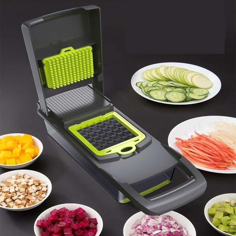 Vegetable Fruit Slicer Cutter Multi-functional Potato Carrot Peeler Grater Drain Basket Kitchen Tool Image 3