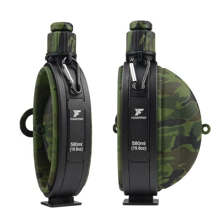 Large Capacity Folding Military Water Bottle Silicone Kettle Hiking Camping Leak Proof Outdoor Tour Image 10