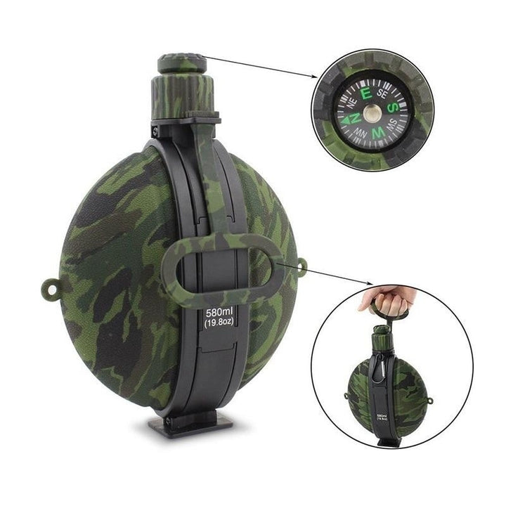 Large Capacity Folding Military Water Bottle Silicone Kettle Hiking Camping Leak Proof Outdoor Tour Image 11