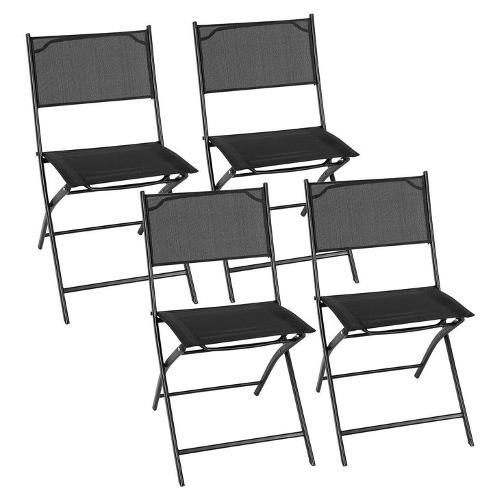 Set of 4 Outdoor Patio Folding Chairs Camping Deck Garden Pool Beach Furniture Image 1