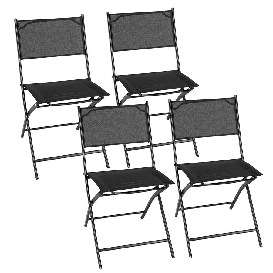 Set of 4 Outdoor Patio Folding Chairs Camping Deck Garden Pool Beach Furniture Image 1