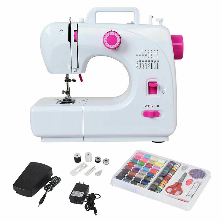 2-Speed Multi-function Fashion Portable Sewing Machine Serger w/16 Stitch Light Image 1