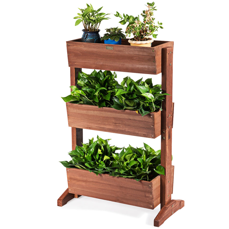 3-Tier Raised Garden Bed Vertical Freestanding Elevated Planter Patio Balcony Image 1