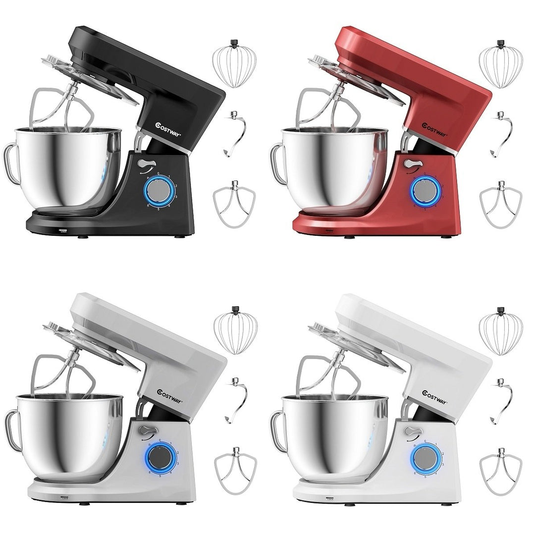 Tilt-Head Stand Mixer 7.5 Qt 6 Speed 660W with Dough Hook, Whisk and Beater Image 1