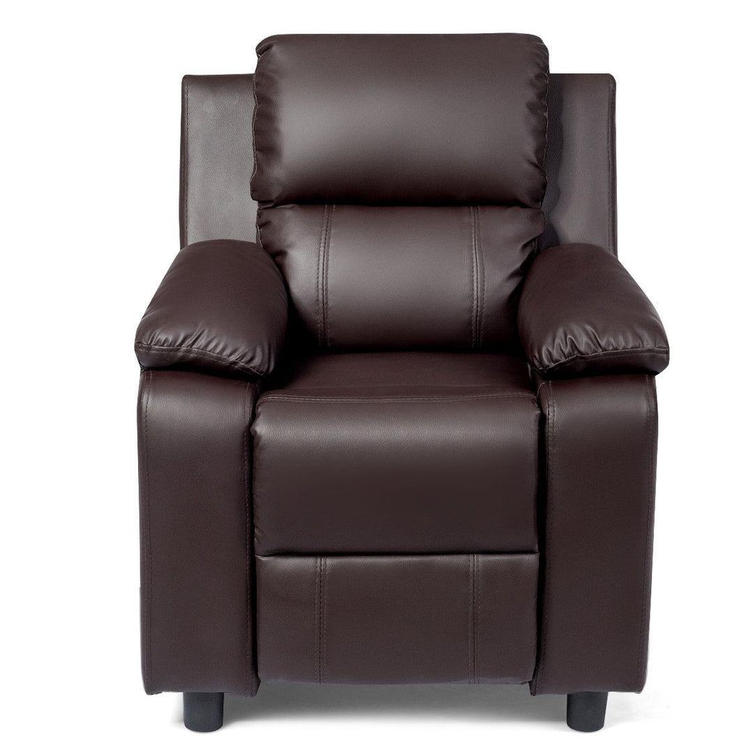 PU Leather Kids Recliner with Armrest and Headrest Lounge 3 Color Image 1