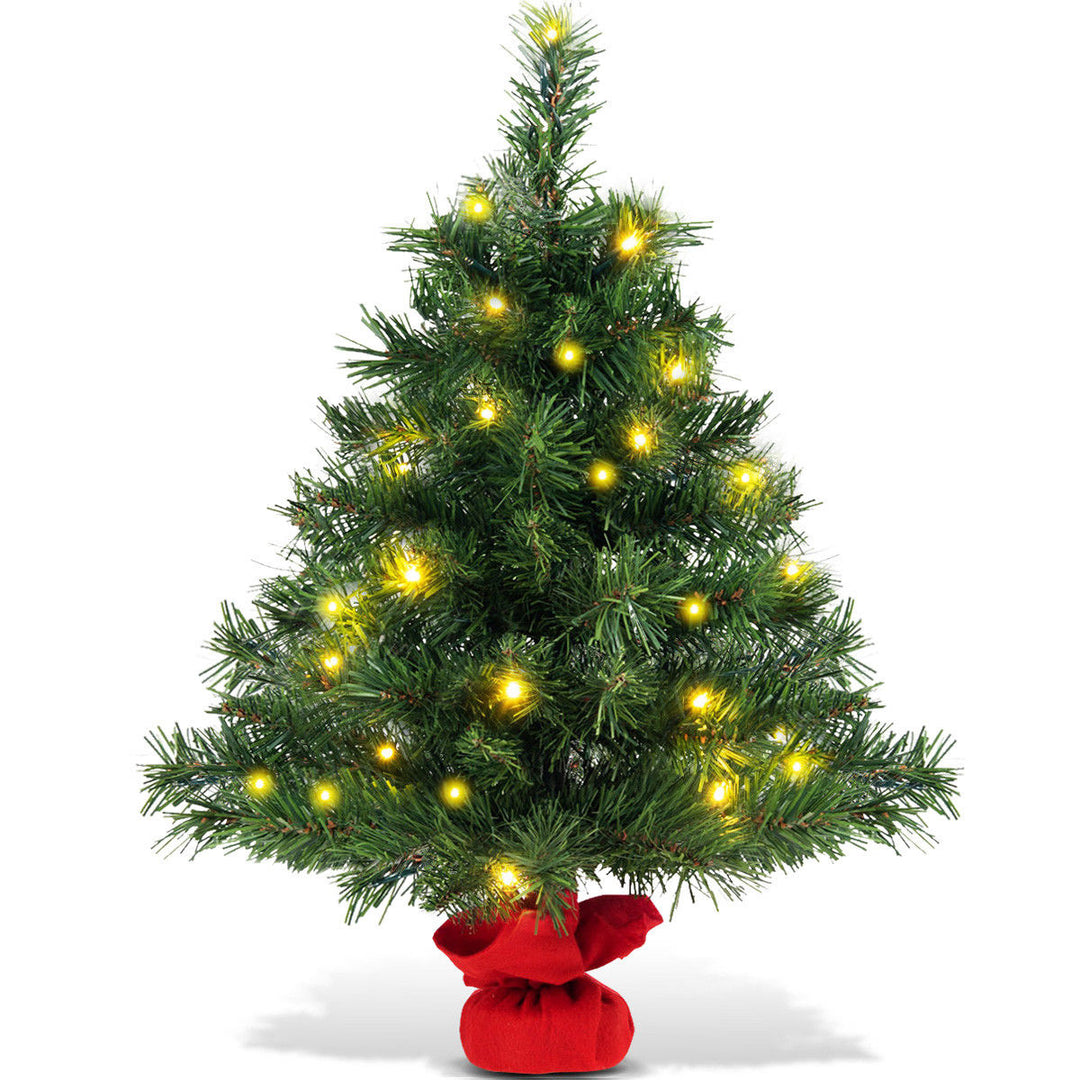 24 Pre-Lit Tabletop Fir Artifical Christmas Tree Led Lights Image 1