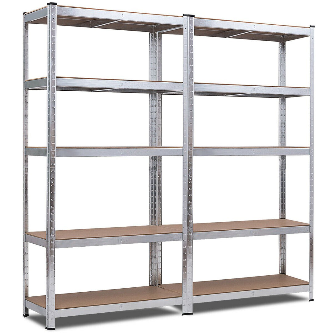 2 PCS 72-Inch 5-Tier Storage Rack Adjustable Garage Shelf Shelving Unit Image 1