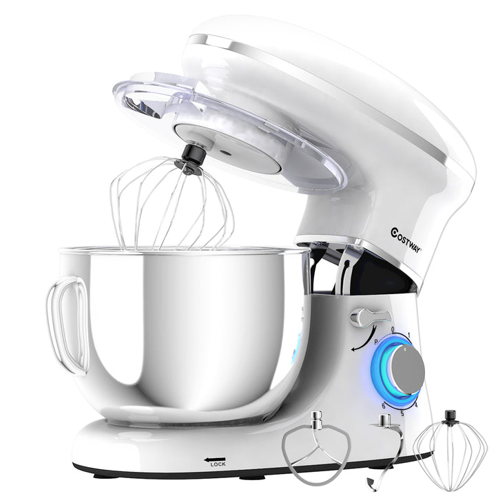 6.3 Quart Tilt-Head Food Stand Mixer 6 Speed 660W White Image 1