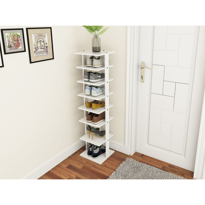 Wooden Shoes Storage Stand 7 Tiers Shoe Rack Organizer Multi-shoe Rack Shoebox Image 1