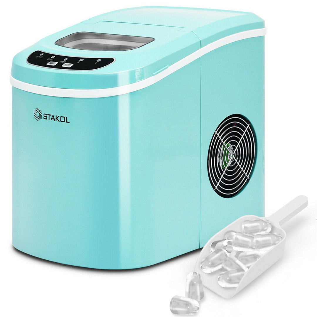 Stakol Portable Compact Electric Ice Maker Machine Mini Cube 26lb/Day Mint Green Image 1