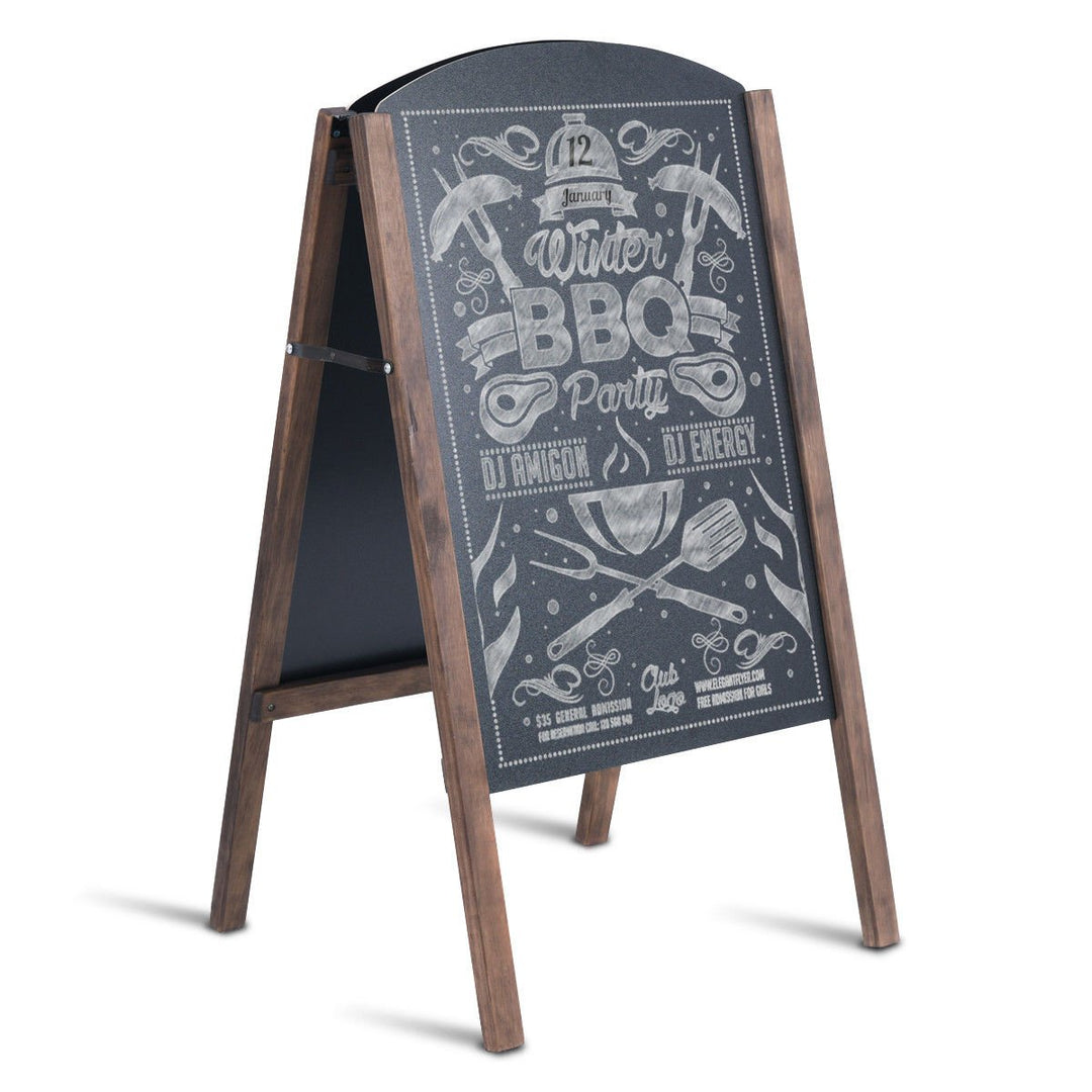 31.5 Wood A-Frame Chalkboard Menu Sign Board Sidewalk Wedding Signage Image 1