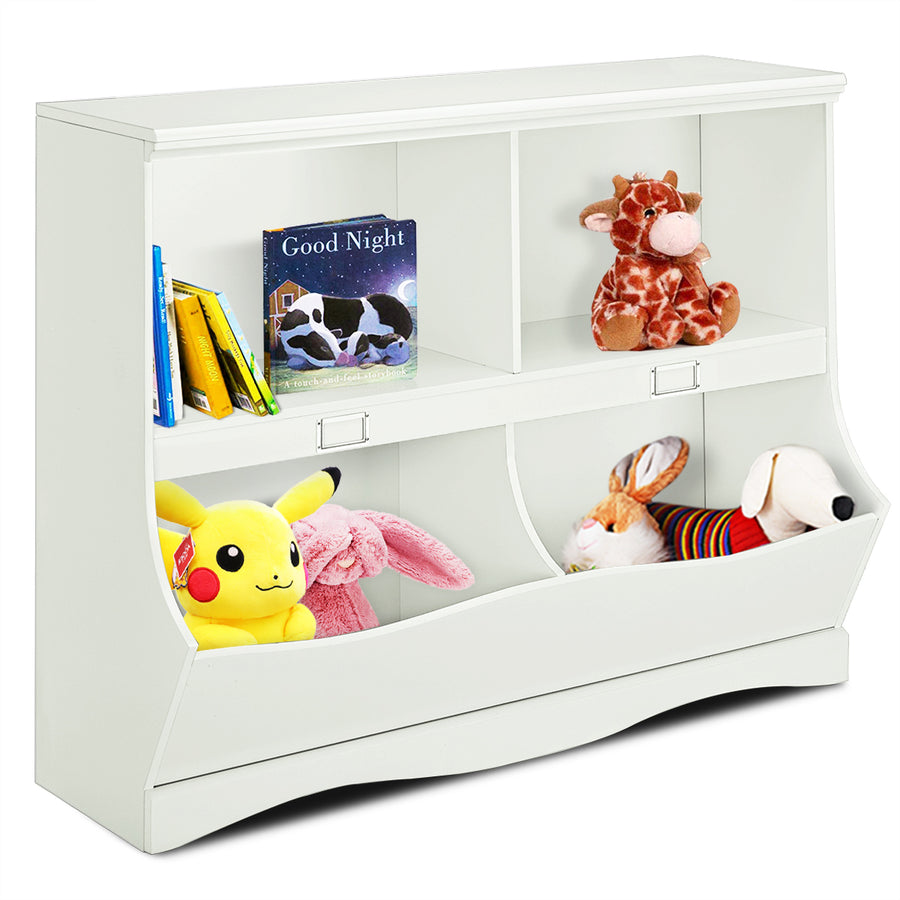 Costway Kids Storage Unit Bookshelf Bookcase Toy Organizer Bookshelf Bookcase Image 1