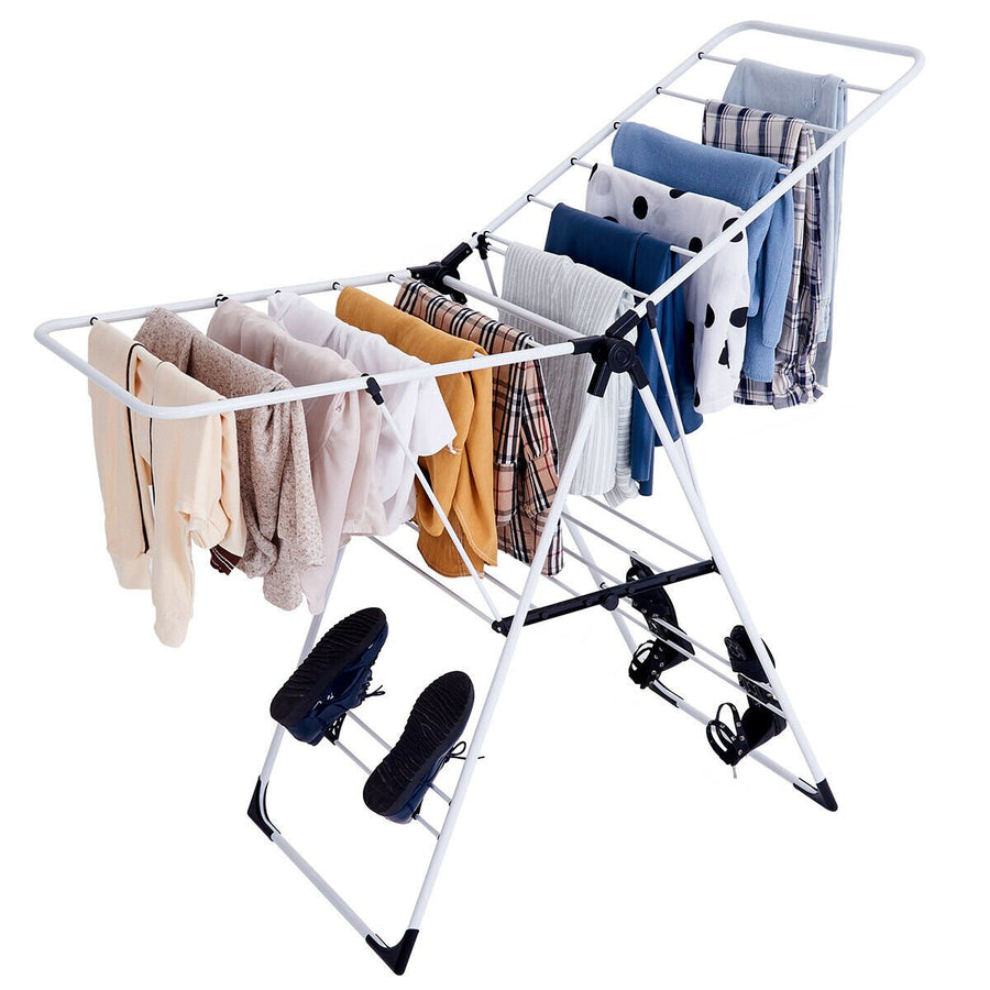 Laundry Clothes Storage Drying Rack Portable Folding Dryer Hanger Heavy Duty Image 1