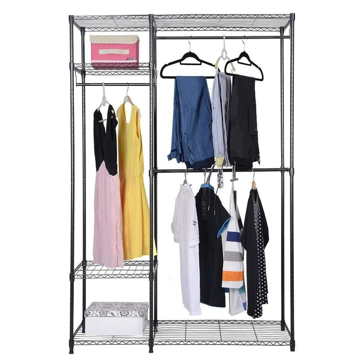 48x18x71 Closet Organizer Garment Rack Portable Clothes Hanger Home Shelf Image 1