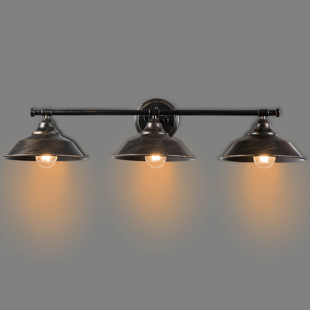 Modern Industrial 3-Light Bathroom Wall Sconce Fixture Vanity/Bathroom Wall Lamp Image 1